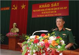 Cục Tác chiến khảo sát chuyển trạng thái SSCĐ tại Lữ đoàn Pháo binh 382